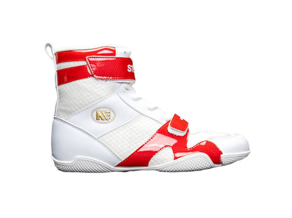 Main Event Stealth Boxing Boots - White Red Kids Sizes 1 - 5